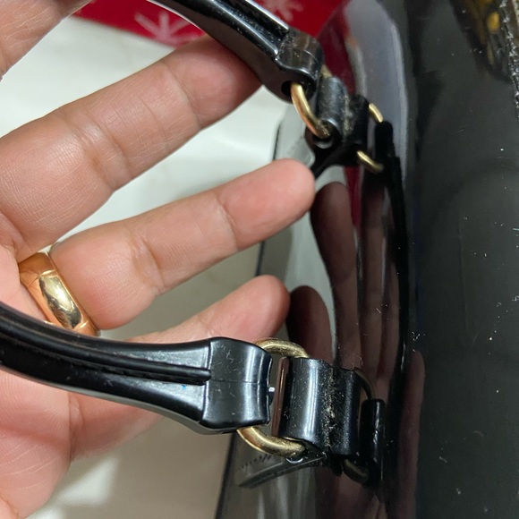 Black Patent Leather CHEETAH Doctors Mini Handbag - Picture 5 of 9